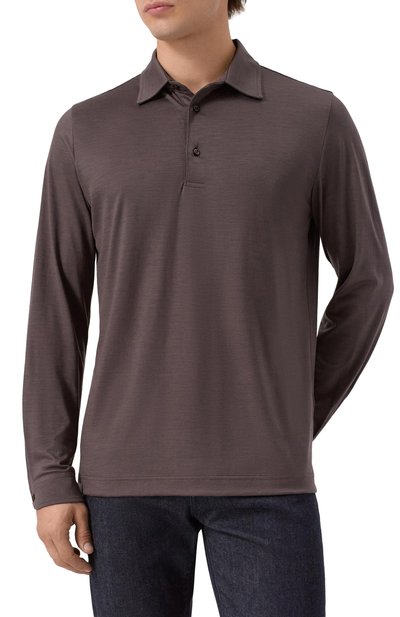 Шерстяное поло CAPOBIANCO темно-коричневого цвета по цене 52800 руб., арт. 19M611.JE00./60, фото 3 Шерстяное поло CAPOBIANCO, арт. 19M611.JE00./60, фото 3