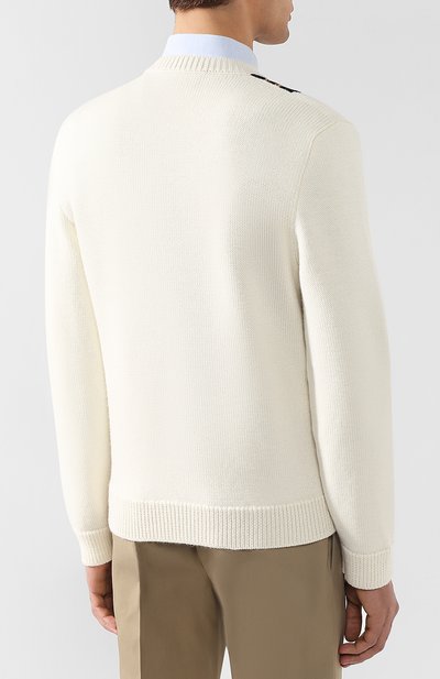 Шерстяной пуловер GUCCI белого цвета по цене 57200 руб., арт. 545763/XKAEA, фото 4 Шерстяной пуловер GUCCI, арт. 545763/XKAEA, фото 4