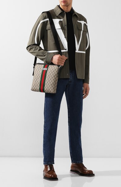 Сумка-планшет с отделкой из натуральной кожи GUCCI, арт. 387111/KHNGN, фото 2