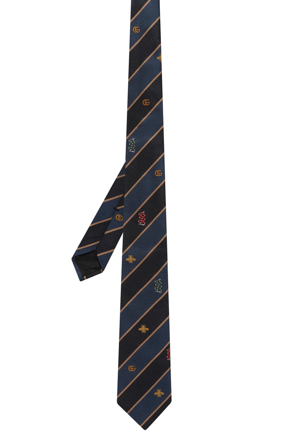 Шелковый галстук GUCCI синего цвета по цене 25920 руб., арт. 545077 4E002, фото 3 Шелковый галстук GUCCI, арт. 545077 4E002, фото 3
