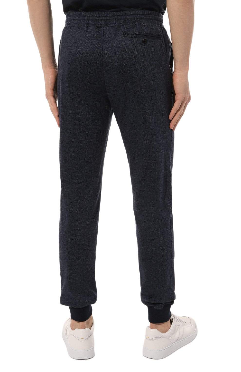 Джоггеры из шелка и хлопка MVST темно-синего цвета по цене 133000 руб., арт. 13M717.MT00.MUST., фото 4 Джоггеры из шелка и хлопка MVST, арт. 13M717.MT00.MUST., фото 4