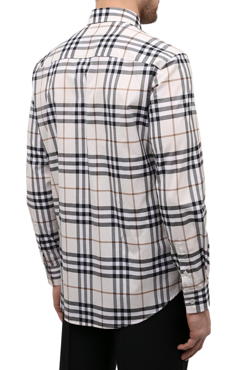 Хлопковая рубашка BURBERRY кремового цвета по цене 51300 руб., арт. 8050275, фото 4 Хлопковая рубашка BURBERRY, арт. 8050275, фото 4