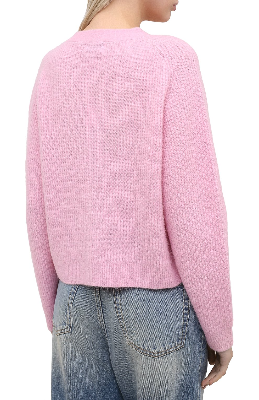 Кардиган GANNI розового цвета по цене 29950 руб., арт. K1418, фото 4 Кардиган GANNI, арт. K1418, фото 4