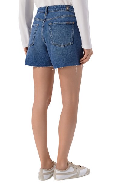 Джинсовые шорты monroe 7 FOR ALL MANKIND синего цвета по цене 21300 руб., арт. 7U900C65-EP1, фото 4 Джинсовые шорты monroe 7 FOR ALL MANKIND, арт. 7U900C65-EP1, фото 4