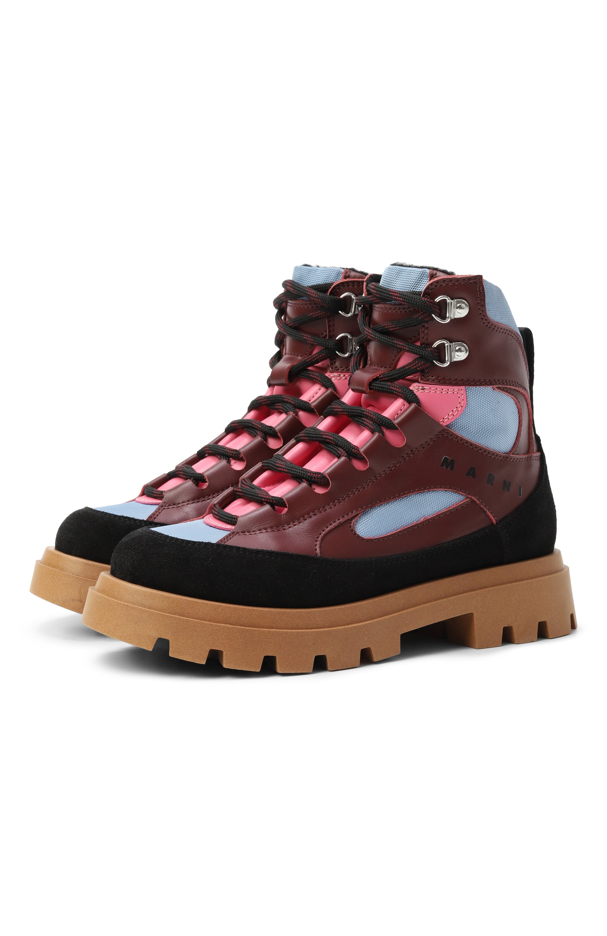 Комбинированные ботинки MARNI, арт. 82065/28-35, фото 1