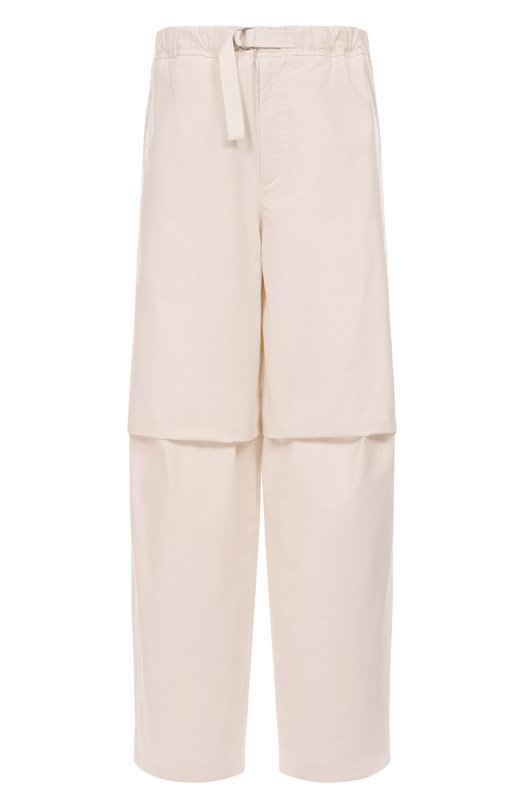 Хлопковые брюки Jil Sander J47KA0268-J45296 Кремовый J47KA0268-J45296