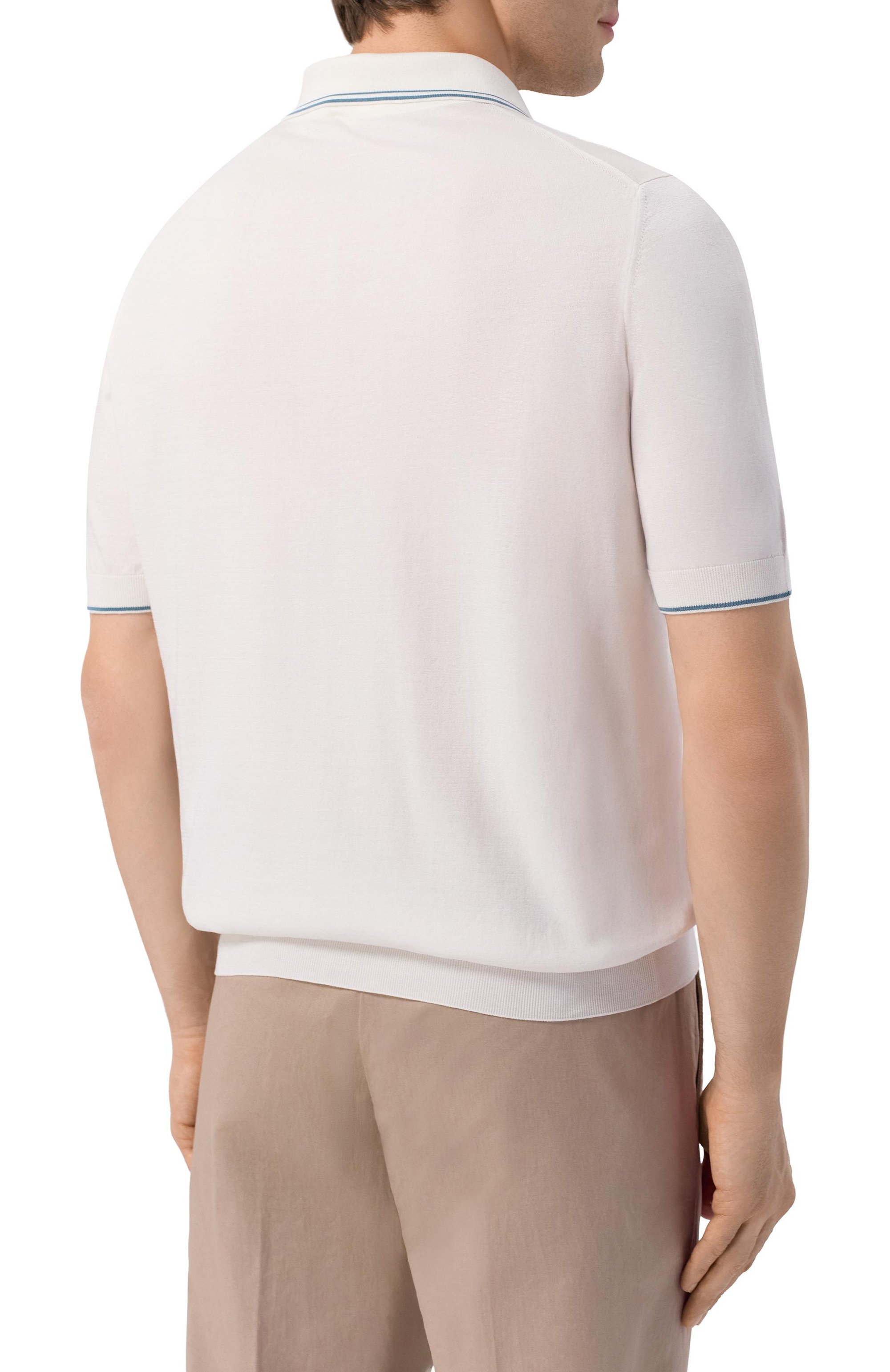 Поло из хлопка и шелка MVST, арт. M26.CSM.K425/C0TT0N/SILK, фото 4