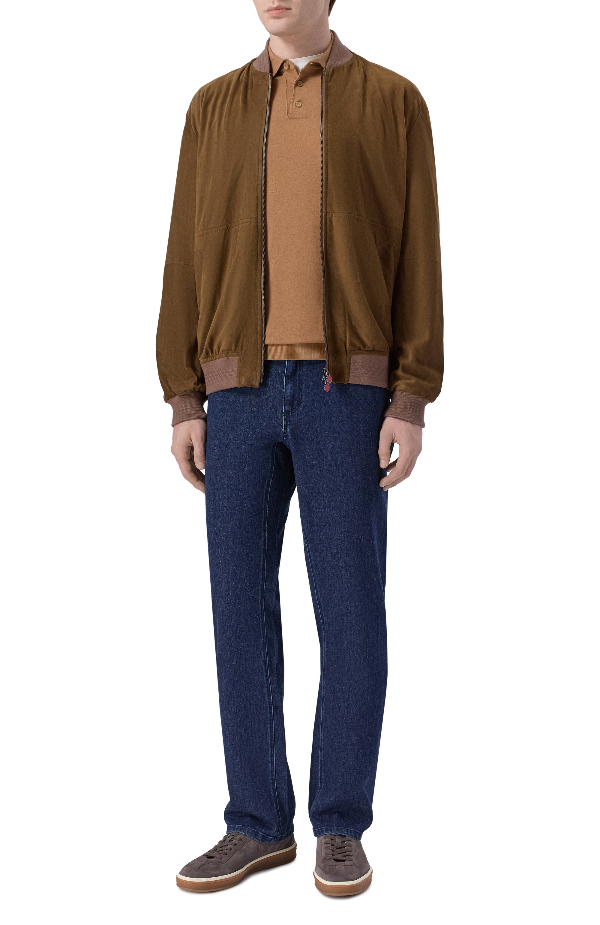 Замшевый бомбер KITON коричневого цвета по цене 1630000 руб., арт. UW2345V0812H, фото 2 Замшевый бомбер KITON, арт. UW2345V0812H, фото 2