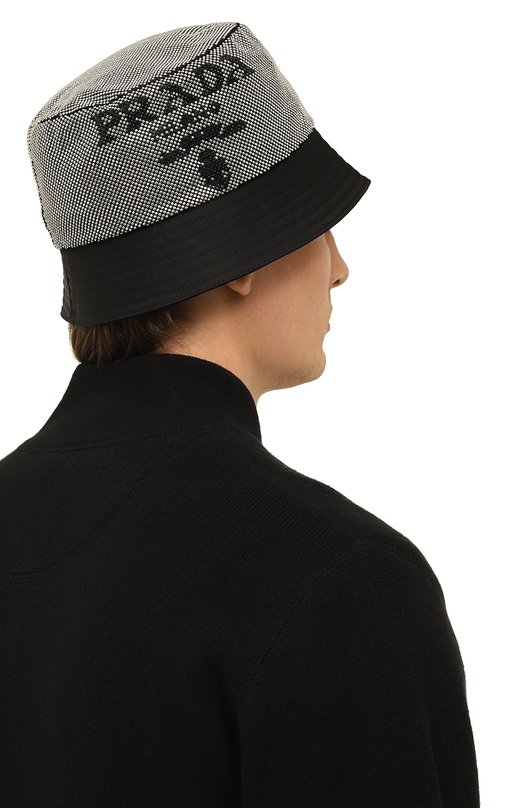 Панама с отделкой стразами Prada 2HC137-2D0S-F0A64 Чёрный  2HC137-2D0S-F0A64 Фото 2