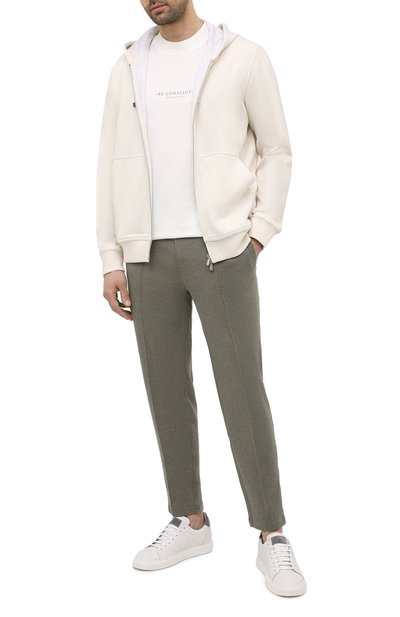 Толстовка из кашемира и хлопка BRUNELLO CUCINELLI, арт. MTU019069G, фото 2