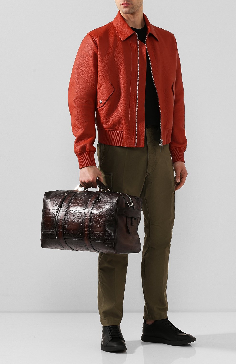 Кожаная дорожная сумка BERLUTI коричневого цвета по цене 299000 руб., арт. M202360, фото 2 Кожаная дорожная сумка BERLUTI, арт. M202360, фото 2