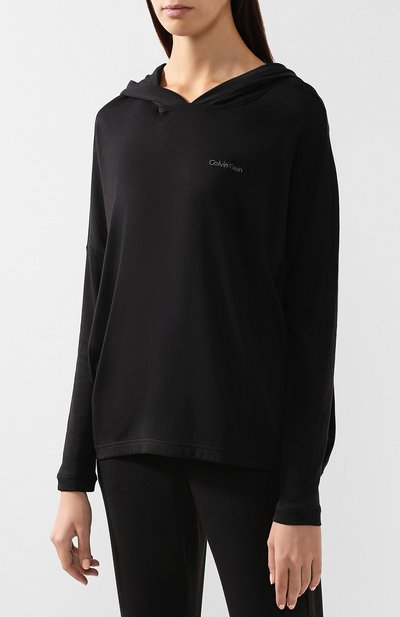 Худи из смеси хлопка и вискозы с капюшоном CALVIN KLEIN, арт. QS6120E, фото 3