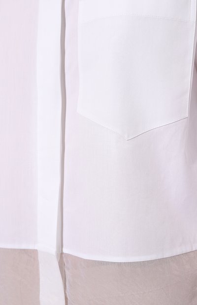 Хлопковая рубашка HELMUT LANG белого цвета по цене 56300 руб., арт. N01HW502, фото 5 Хлопковая рубашка HELMUT LANG, арт. N01HW502, фото 5