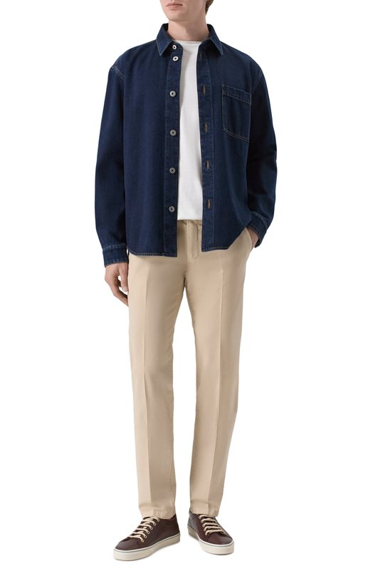 Футболка из шелка и хлопка Loro Piana FAF6128 Белый  FAF6128 Фото 2