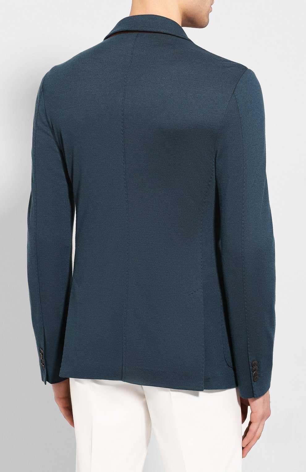 Кашемировый пиджак LORO PIANA синего цвета по цене 311500 руб., арт. FAL0732, фото 4 Кашемировый пиджак LORO PIANA, арт. FAL0732, фото 4
