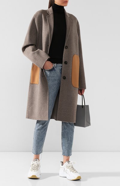 Шерстяное пальто ACNE STUDIOS серого цвета по цене 76550 руб., арт. A90165, фото 2 Шерстяное пальто ACNE STUDIOS, арт. A90165, фото 2