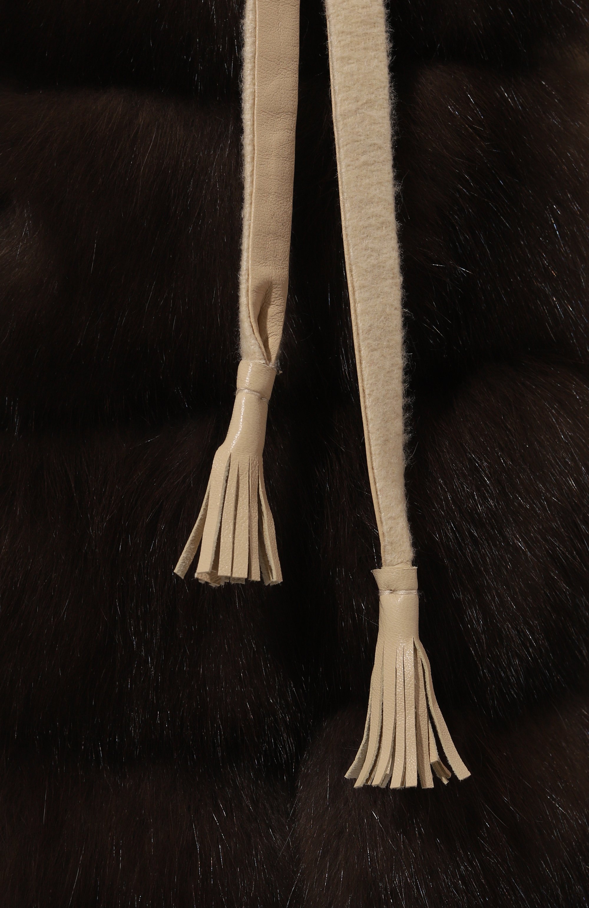 Кашемировое пальто с отделкой из меха соболя SABLEFUR, арт. 72213-SB-11, фото 5