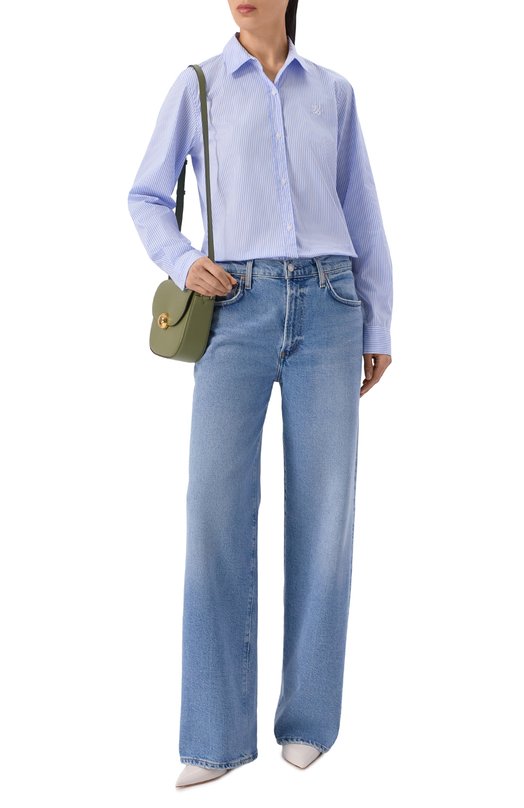 Хлопковая рубашка HUGO 50552601 Голубой  50552601 Фото 2