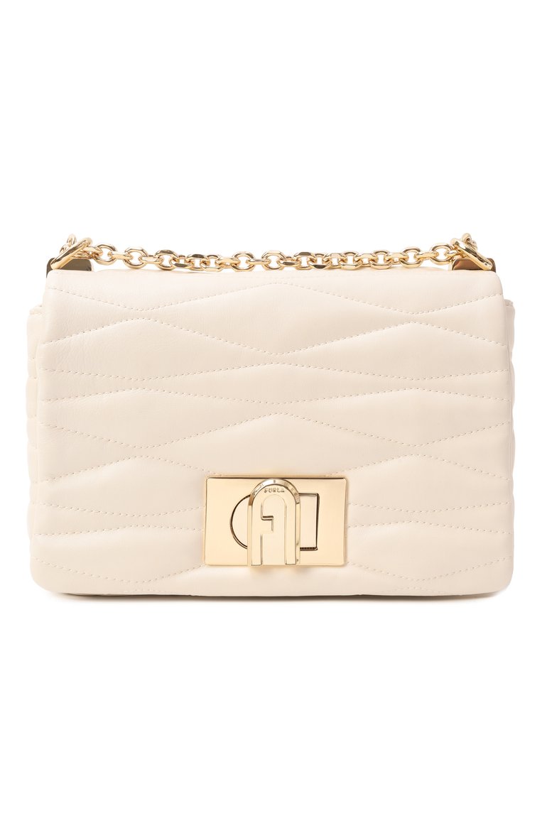 Женская сумка furla 1927 small FURLA кремового цвета, арт. WB01671/BX3221 | Фото 1 (Материал: Натуральная кожа; Размер: small; Ремень/цепочка: На ремешке; Автом�атизация ТО: Проставлено; Автоматизация состава: Проставлено)