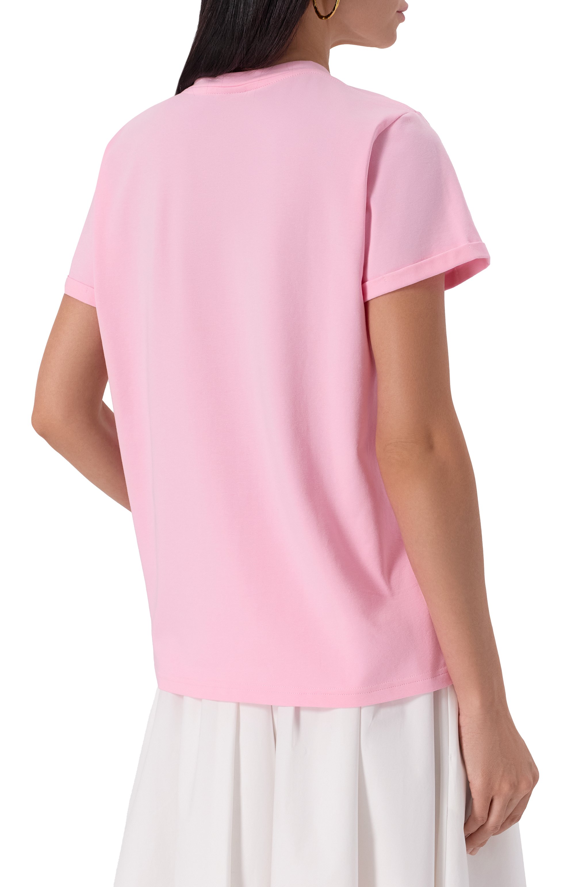 Хлопковая футболка SEVEN LAB розового цвета по цене 8190 руб., арт. CTR1.01.330.252.2723, фото 4 Хлопковая футболка SEVEN LAB, арт. CTR1.01.330.252.2723, фото 4