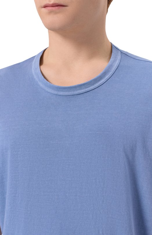 Хлопковая футболка James Perse MLJ3311 Голубой  MLJ3311 Фото 5