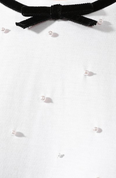 Хлопковая футболка MIU MIU белого цвета по цене 66000 руб., арт. MJN174-1V0F-F0009, фото 5 Хлопковая футболка MIU MIU, арт. MJN174-1V0F-F0009, фото 5