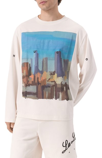 Хлопковый лонгслив HUGO, арт. 50539003, фото 3