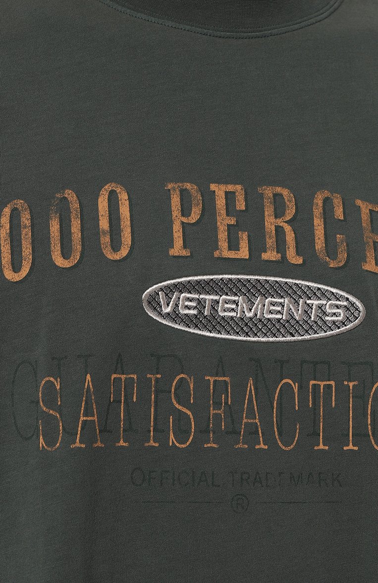 Хлопковая футболка VETEMENTS, арт. UE64TR170Z, фото 5