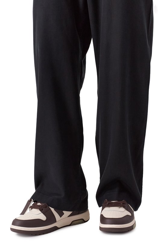 Кожаные кеды Out of Office Off-White 0MIA189C99LEA007 Коричневый  0MIA189C99LEA007 Фото 3