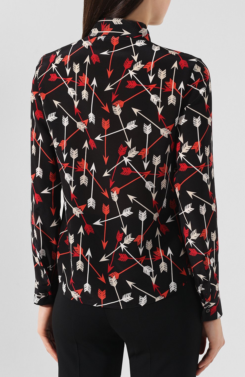 Шелковая рубашка REDVALENTINO разноцветного цвета по цене 39300 руб., арт. SR3ABA97/49S, фото 4 Шелковая рубашка REDVALENTINO, арт. SR3ABA97/49S, фото 4
