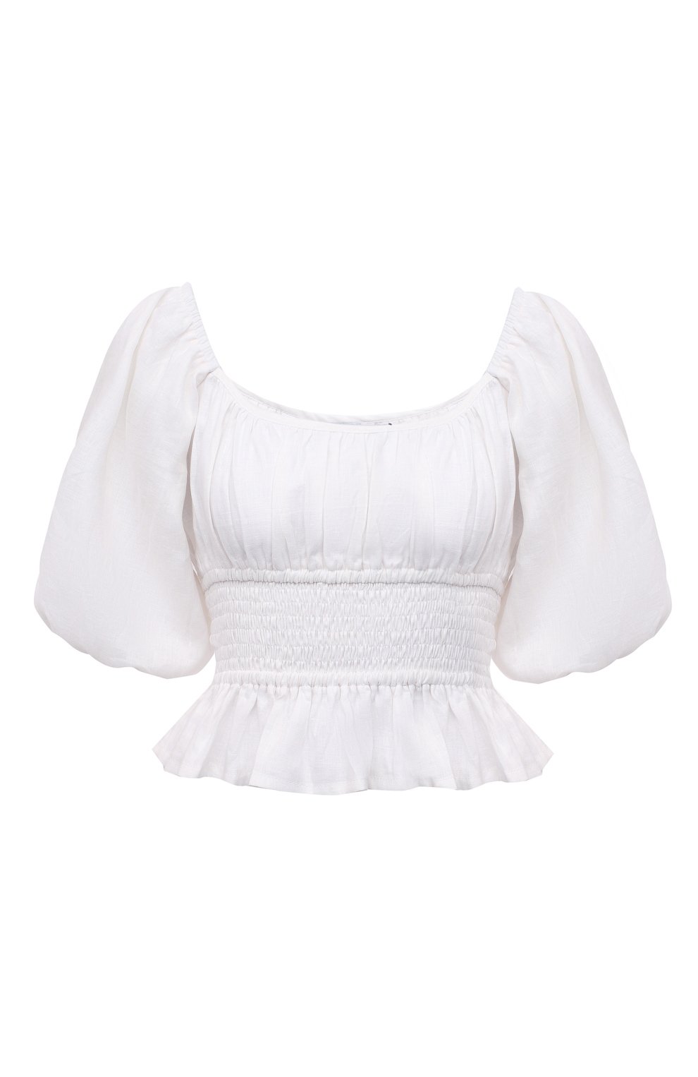 Льняной топ FAITHFULL THE BRAND белого цвета по цене 26250 руб., арт. FF1968-WHT, фото 1 Льняной топ FAITHFULL THE BRAND, арт. FF1968-WHT, фото 1