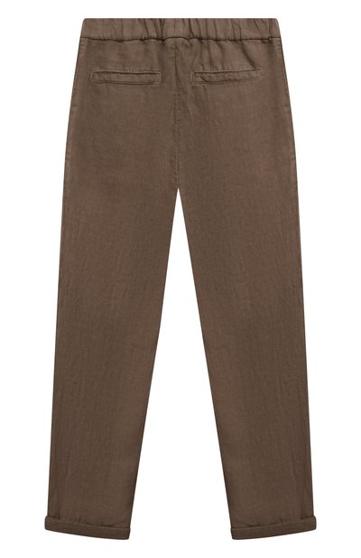 Льняные брюки BRUNELLO CUCINELLI коричневого цвета по цене 45150 руб., арт. B243DP113A, фото 2 Льняные брюки BRUNELLO CUCINELLI, арт. B243DP113A, фото 2