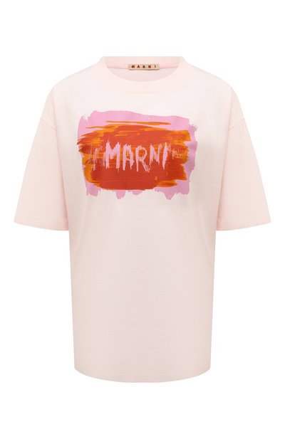 Женская хлопковая футболка MARNI, арт. THJET49EPI/USCU64