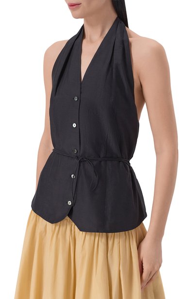 Топ из хлопка и шелка 12 STOREEZ, арт. 137108, фото 3