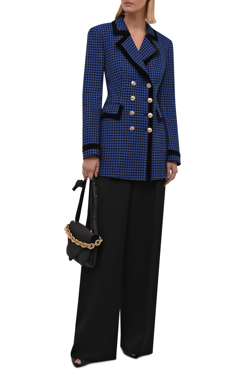 Хлопковый жакет VERSACE JEANS COUTURE, арт. 71HAQ7A4-71DP704 JACQUARD DIS VICHY/N0026, фото 2