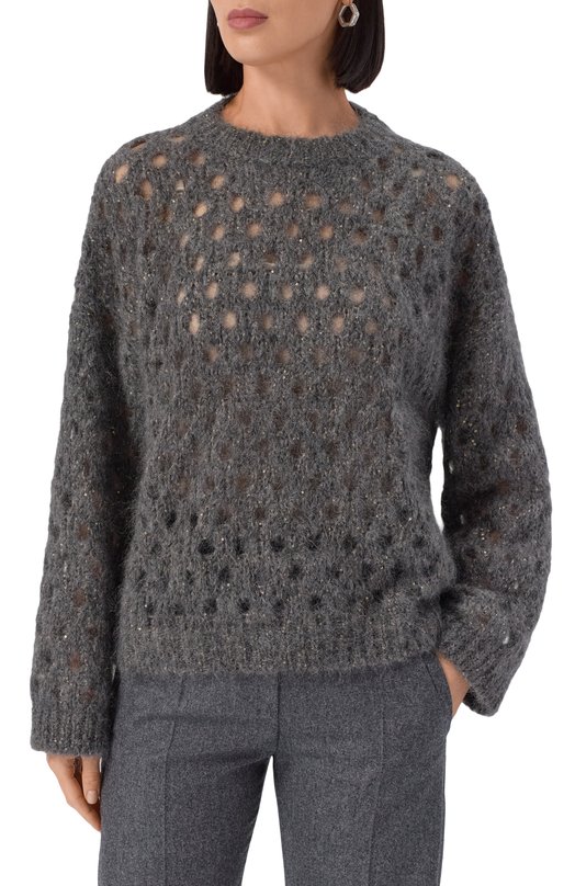 Свитер Brunello Cucinelli MNA326500 Серый  MNA326500 Фото 3