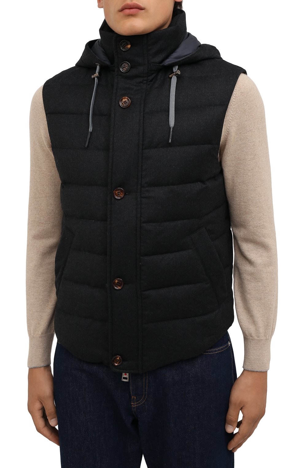 Пуховый жилет KIRED темно-серого цвета по цене 140500 руб., арт. WKISHBW7405003000, фото 3 Пуховый жилет KIRED, арт. WKISHBW7405003000, фото 3