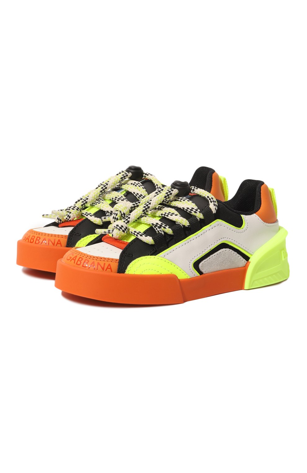 Кеды DOLCE & GABBANA разноцветного цвета по цене 35200 руб., арт. DA5120/AB718/24-28, фото 1 Кеды DOLCE & GABBANA, арт. DA5120/AB718/24-28, фото 1