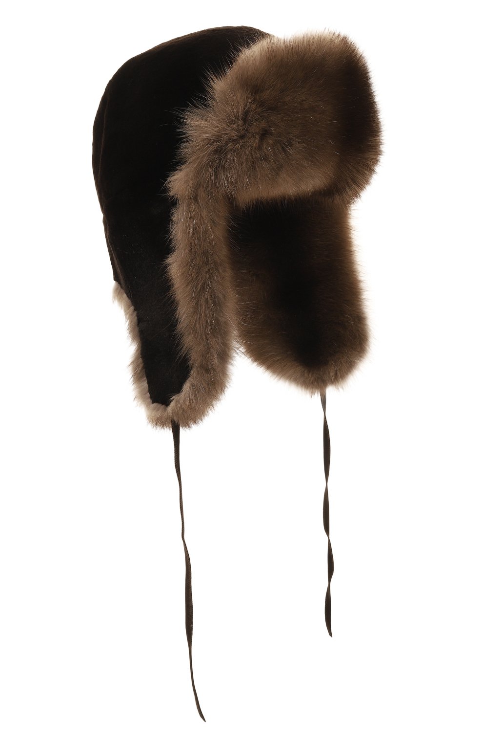 Меховая шапка-ушанка сандра из норки и соболя FURLAND, арт. 0139607450161600000, фото 1