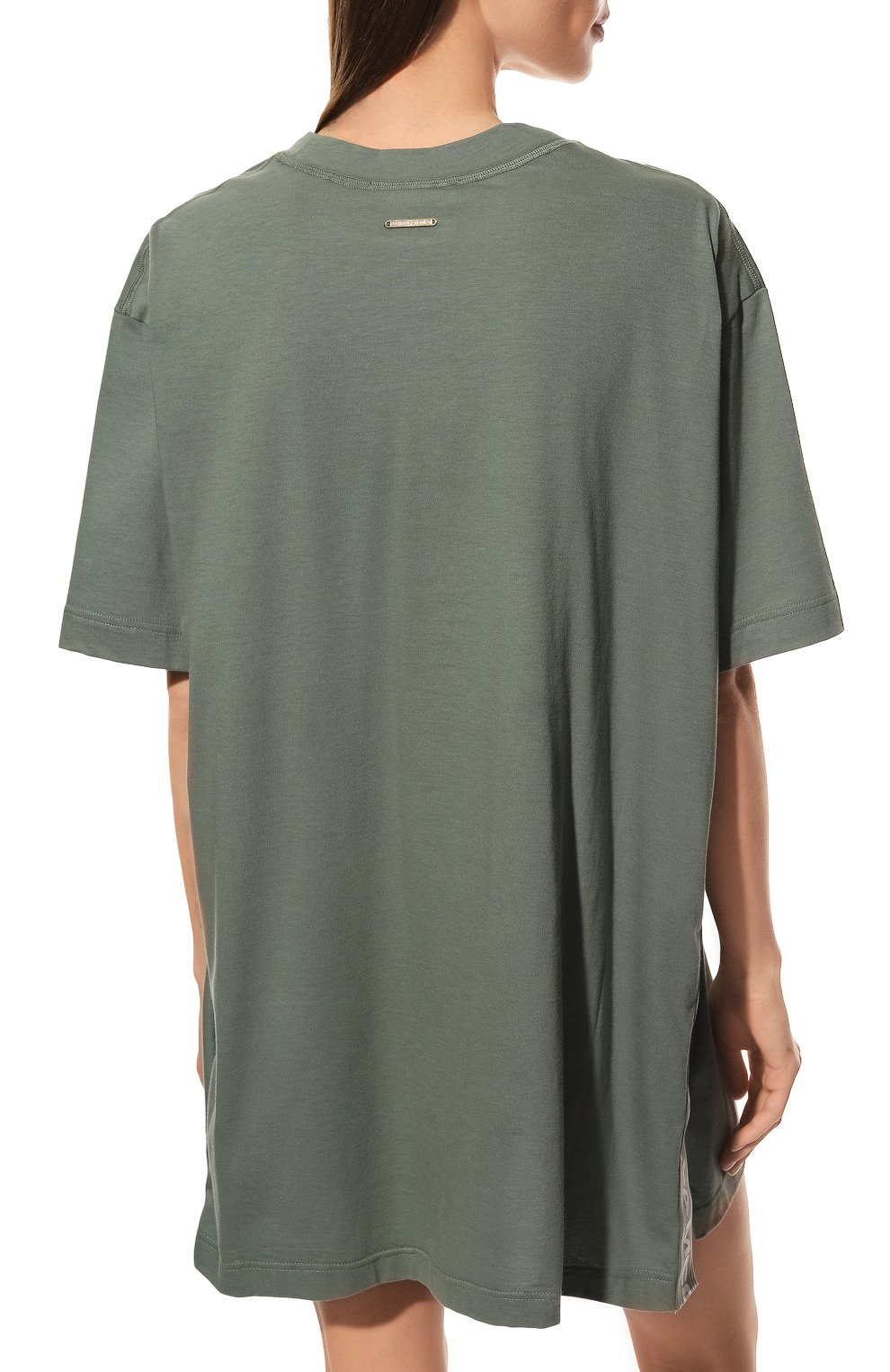 Хлопковое платье STELLA MCCARTNEY хаки цвета по цене 39300 руб., арт. S7A611580, фото 4 Хлопковое платье STELLA MCCARTNEY, арт. S7A611580, фото 4