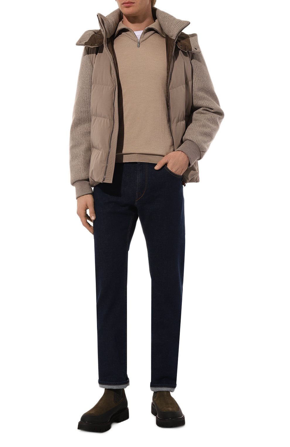 Комбинированная куртка KITON, арт. UW1908V0453F01, фото 2