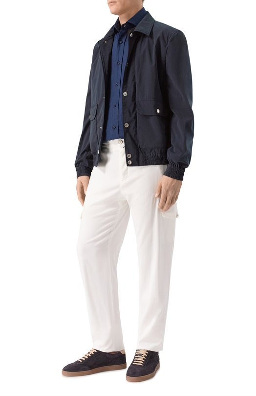 Льняная рубашка Brunello Cucinelli MM6840627 Синий  MM6840627 Фото 2