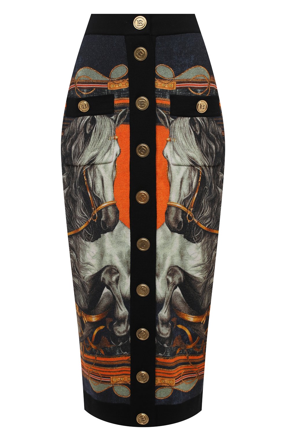 Шерстяная юбка BALMAIN, арт. UF04485/K184, фото 1