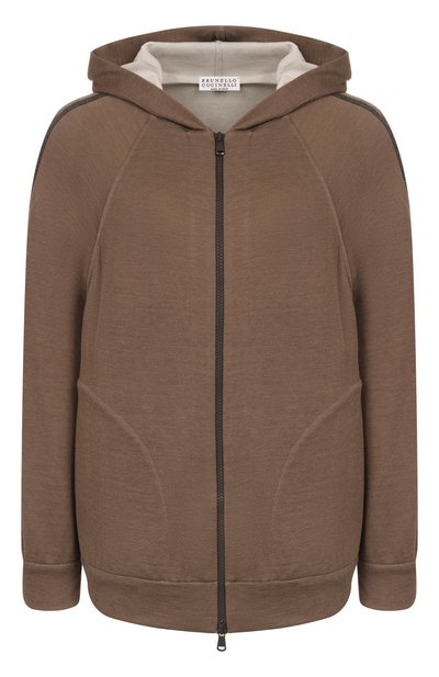 Женский толстовка из хлопка и шелка BRUNELLO CUCINELLI, арт. MD828SM606