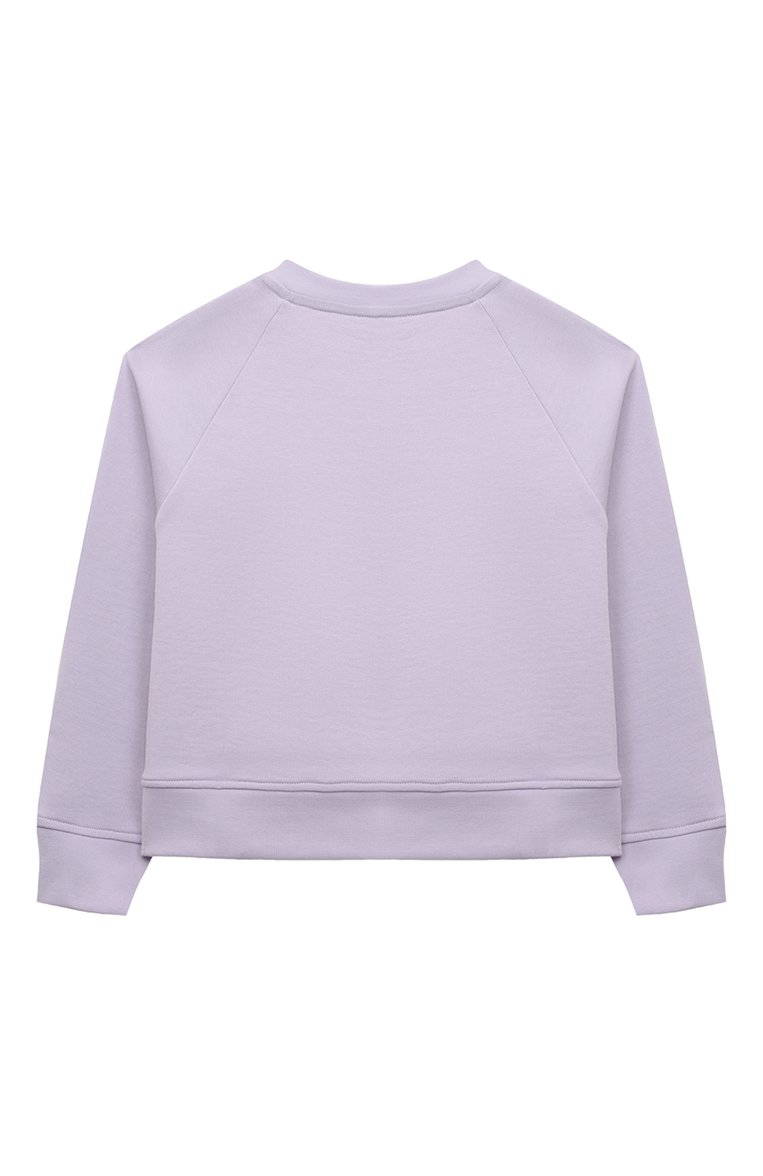 Детская комплект из свитшота и брюк STELLA MCCARTNEY сиреневого цвета, арт. TU3A70 | Фото 3 (Рукава: Длинные; Материал внешний: Хлопок; Девочки Кросс-КТ: Костюмы-спорт)