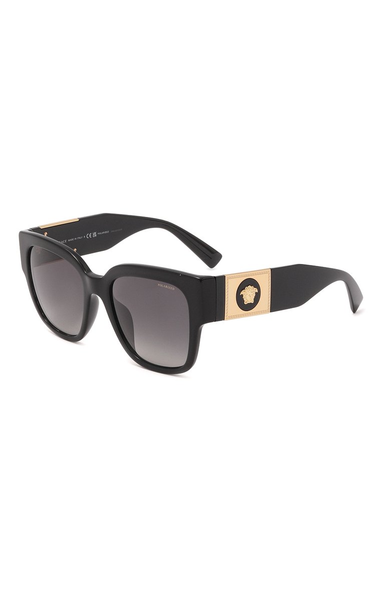 Женские солнцезащитные очки VERSACE черного цвета, арт. 4437U-GB1/T3 | Фото 1 (Региональные ограничения белый список (Axapta Mercury): Не проставлено; Нос: Не проставлено; Тип очков: С/з; Материал: Пластик; Очки форма: Квадратные; Оптика Гендер: оптика-женское)