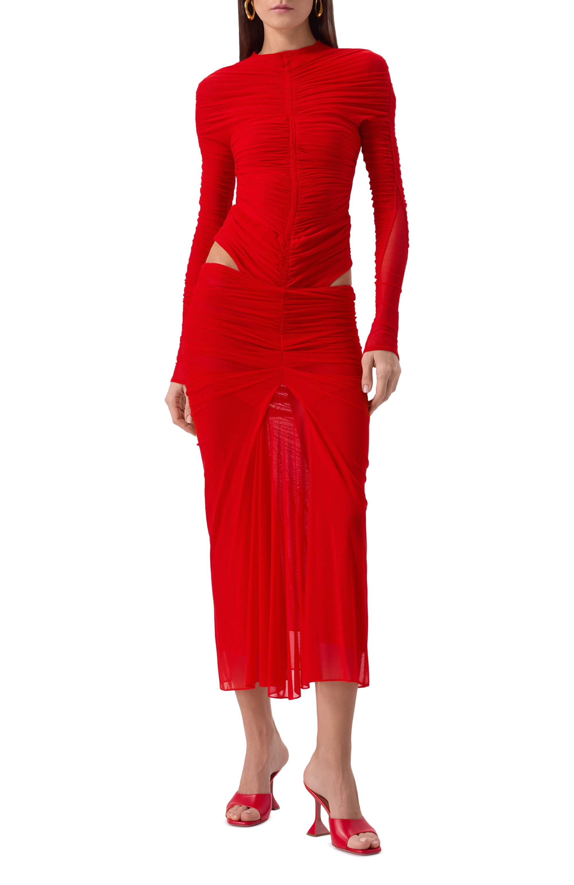 Кожаные мюли lupita AMINA MUADDI красного цвета по цене 74750 руб., арт. LUPITA SLIPPER/PATENT/WHITE, фото 2 Кожаные мюли lupita AMINA MUADDI, арт. LUPITA SLIPPER/PATENT/WHITE, фото 2