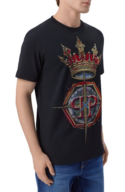 Хлопковая футболка PHILIPP PLEIN, арт. SAFC MTK8863 PJY002N, фото 3