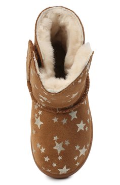 Детские угги keelan stars UGG коричневого цвета, арт. 1115840T_CHE | Фото 4 (Материал внешний: Замша; Материал утеплителя: Шерсть, Натуральный мех; Кросс-КТ: полусапоги; Региональные ограничения белый список (Axapta Mercury): RU, Не проставлено; Девочки Кросс-КТ: Угги, Обувь-зимняя; Нос: Не простав�лено; Материал сплава: Проставлено)