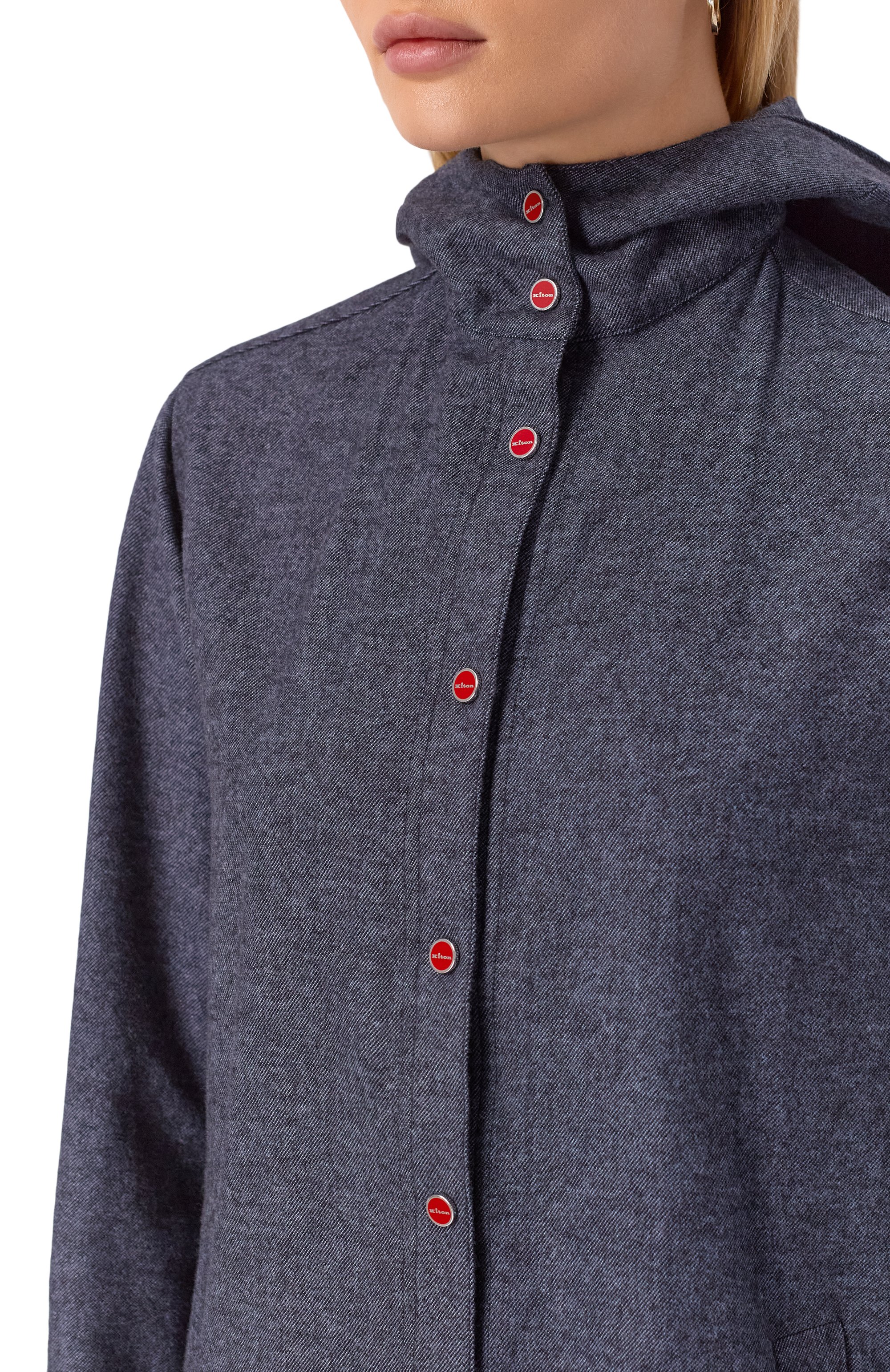 Рубашка из кашемира и хлопка KITON, арт. D54435K0128A02, фото 5